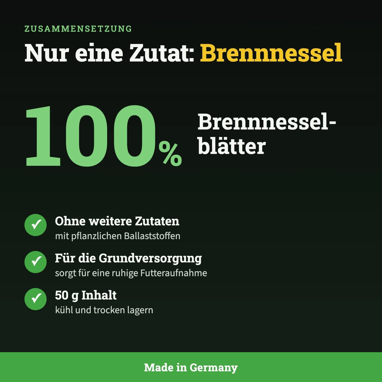 GarnelenTv Premium Brennnessel Sticks Garnelenfutter 50g Natur