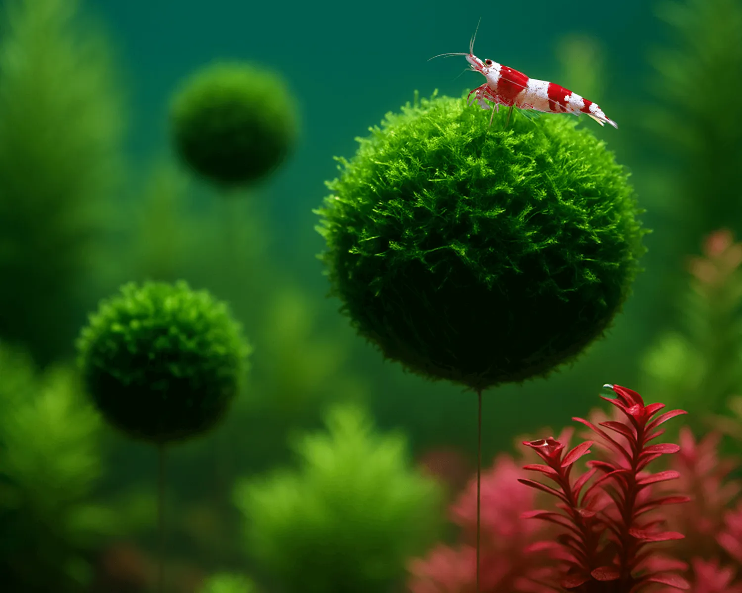 NatureHolic Floating Spheres Moosbälle 3 Stück schwebend