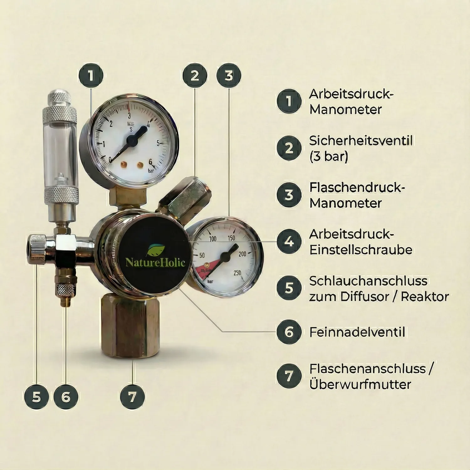 NatureHolic CO2 Anlage Komplett Set SodaStream