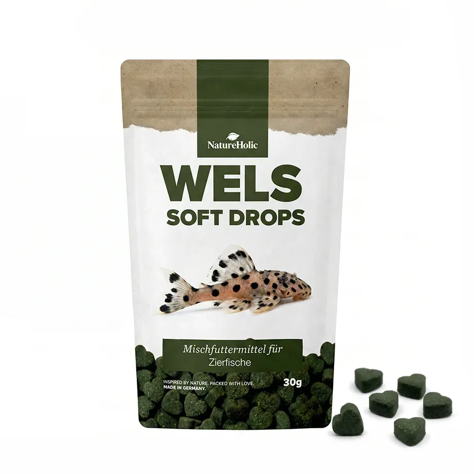NatureHolic Wels Soft Drops Welsfutter 30 g Insektenprotein