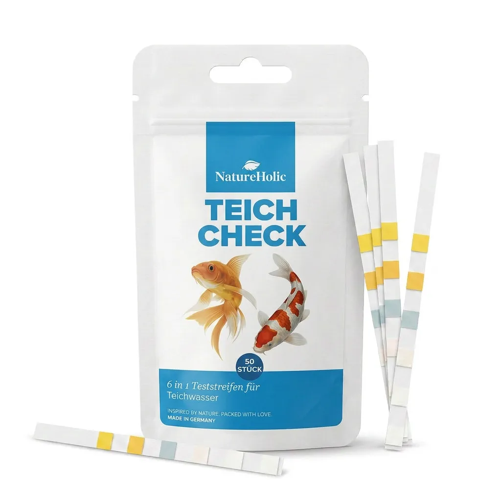 NatureHolic Teich Check 6-in-1 Wassertest Teststreifen Gartenteich