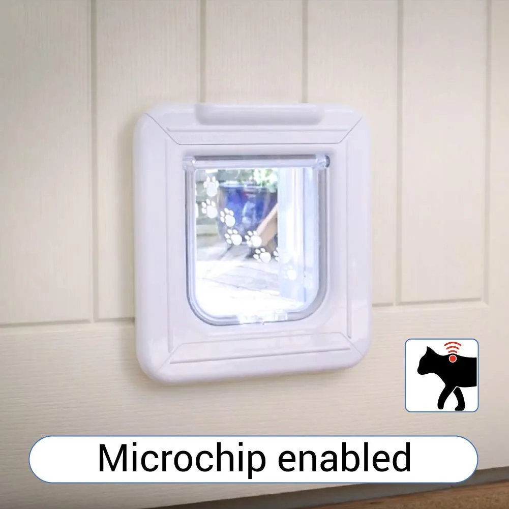 Closer Pets Cat Mate Elite 355W Mikrochip-Katzenklappe weiß Timer