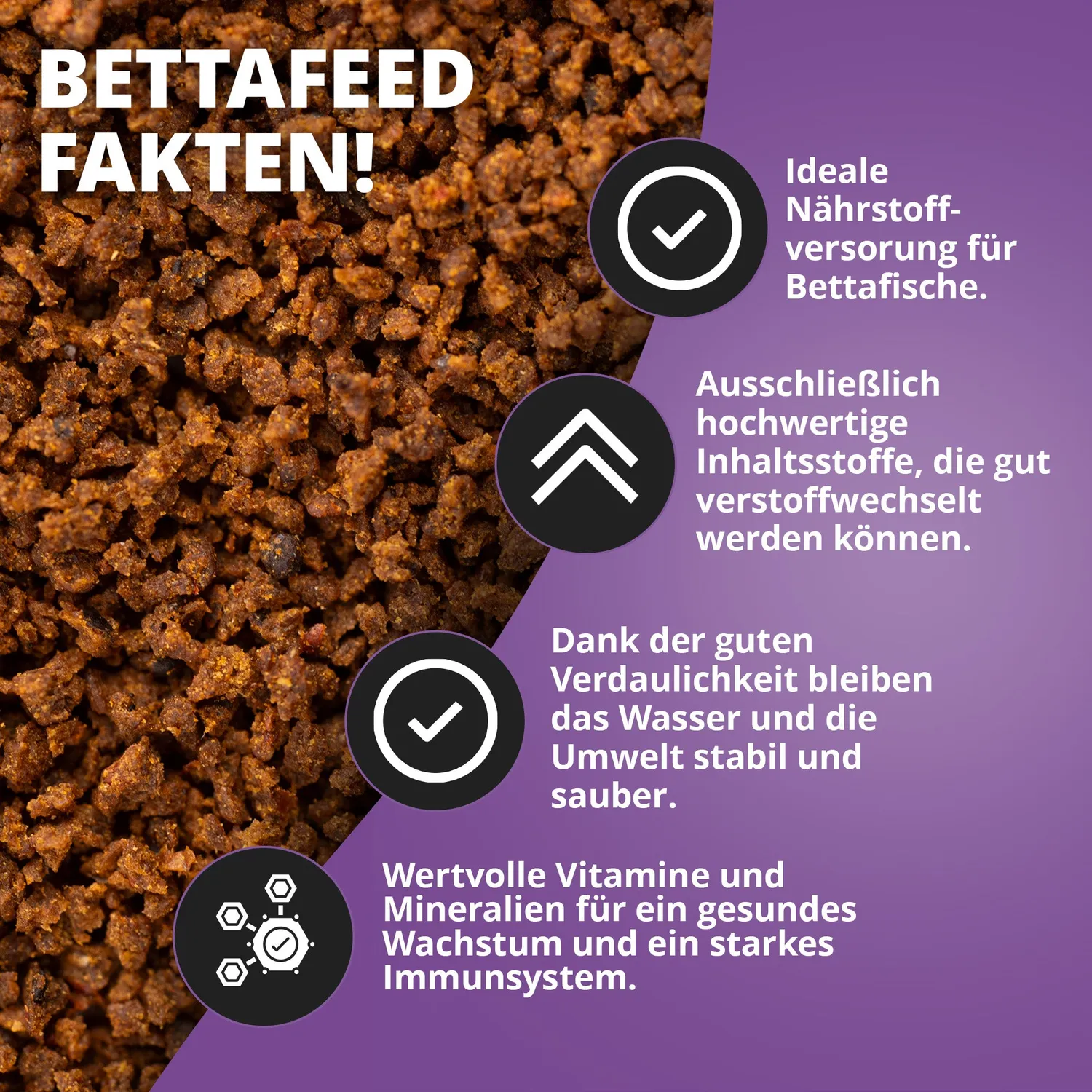 NatureHolic Bettafeed Bettafutter Granulat 30g Kampffisch