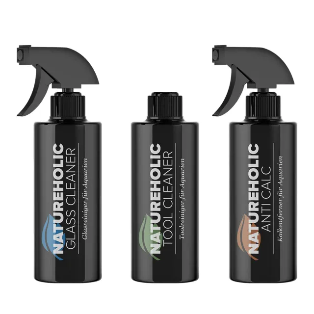 NatureHolic Reinigungsset Kalk Glas Tool 3-teilig Aquarium