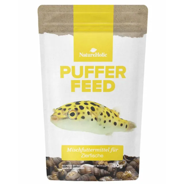 NatureHolic Pufferfeed Kugelfischfutter 30g Schnecken