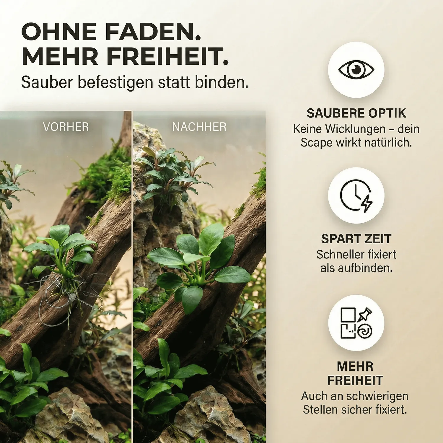 NatureHolic Plant Fix Pflanzenkleber Aquarium 20 g weißlich