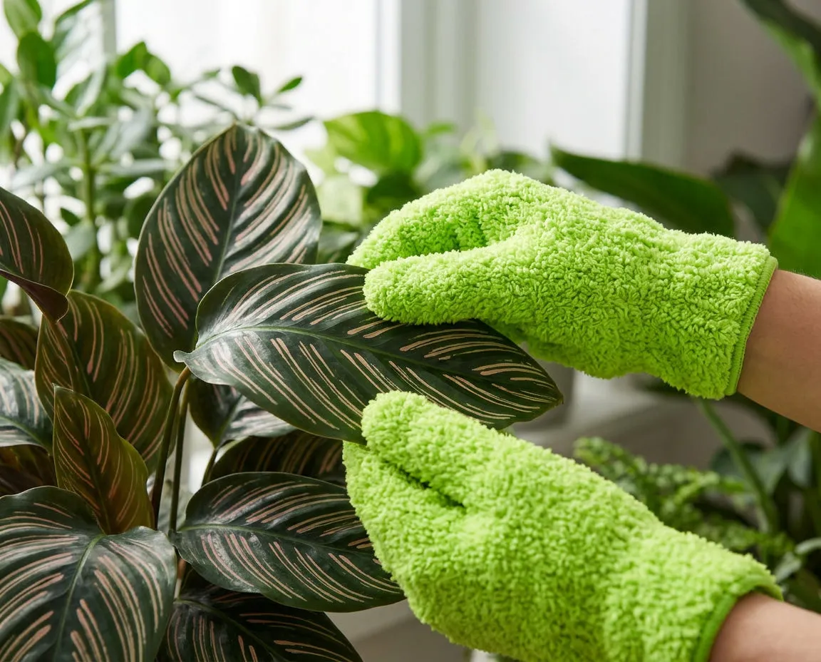 NatureHolic LeafGloves Mikrofaser Pflegehandschuhe Zimmerpflanzen