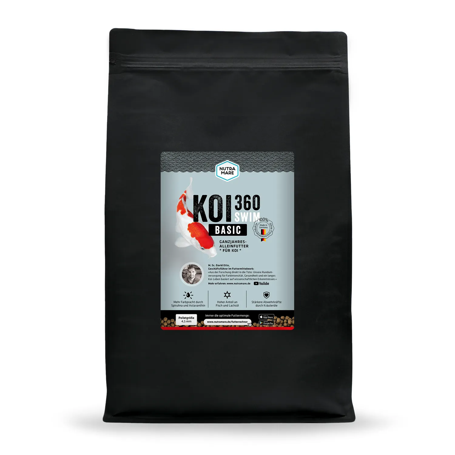 Nutramare Koi360 Basic Swim Koifutter 4 mm Schwimmfutter