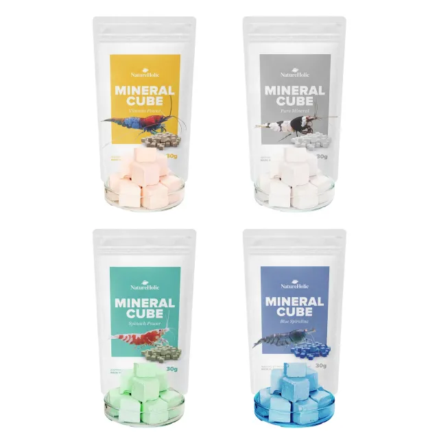 NatureHolic MineralCube Bundle Mineralfutter 4 Sorten für Garnelen