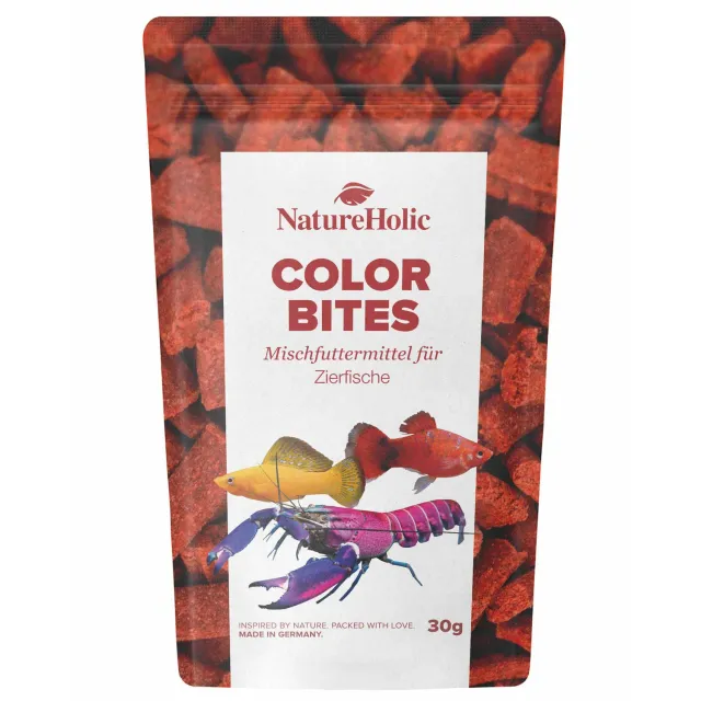 NatureHolic Color Bites 30g Farbfutter für Zierfische Astaxanthin