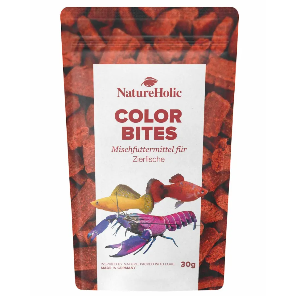 NatureHolic Color Bites 30g Farbfutter für Zierfische Astaxanthin