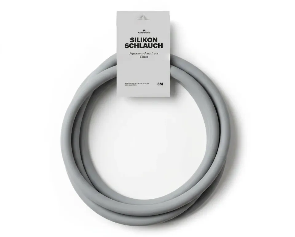 NatureHolic Silikon Aquarienschlauch 16/22 mm matt grau 3 m
