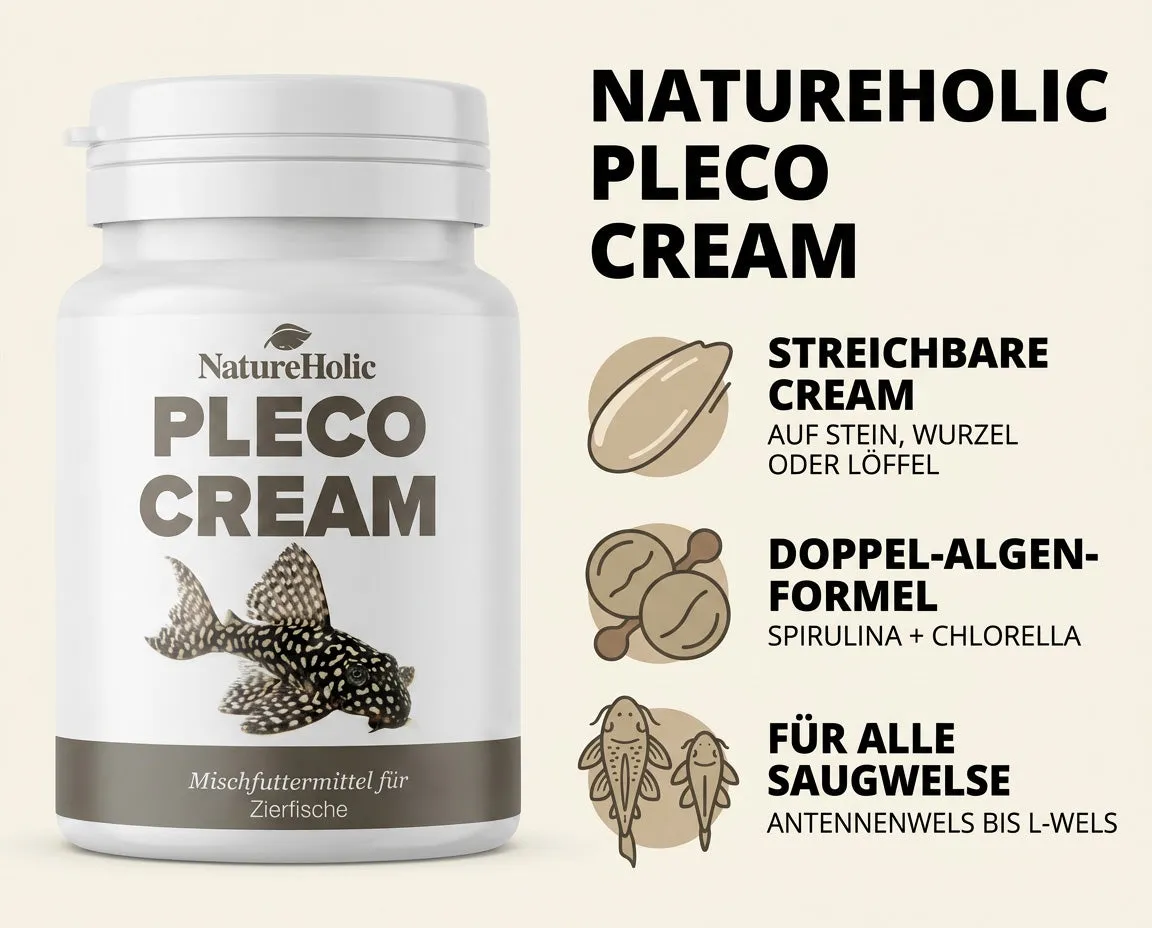 NatureHolic Pleco Cream Futterpaste 100 g Saugwelse