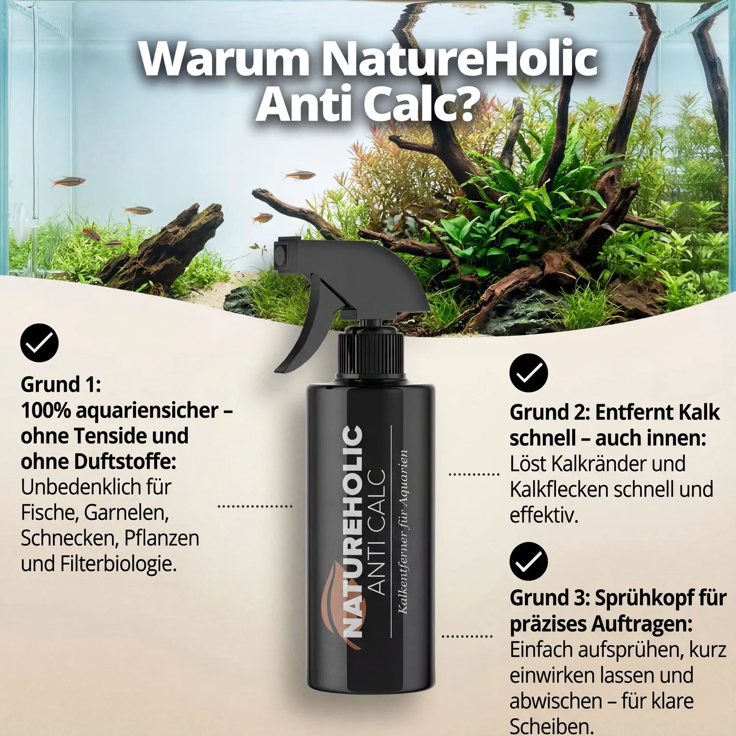NatureHolic CleanLine Kalkreiniger Aquarium 250ml