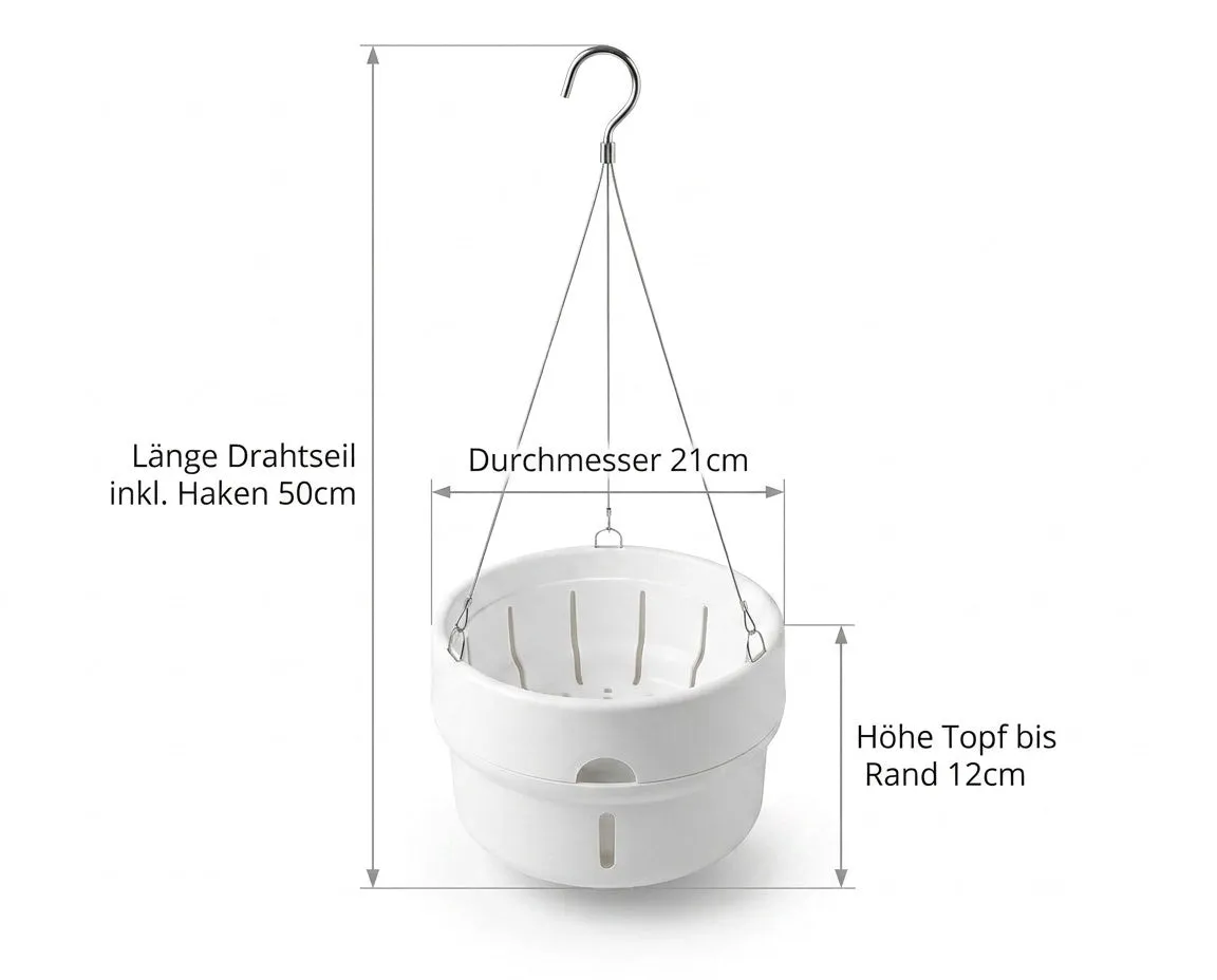 NatureHolic Hanging JunglePot Hängetopf selbstbewässernd 21 cm