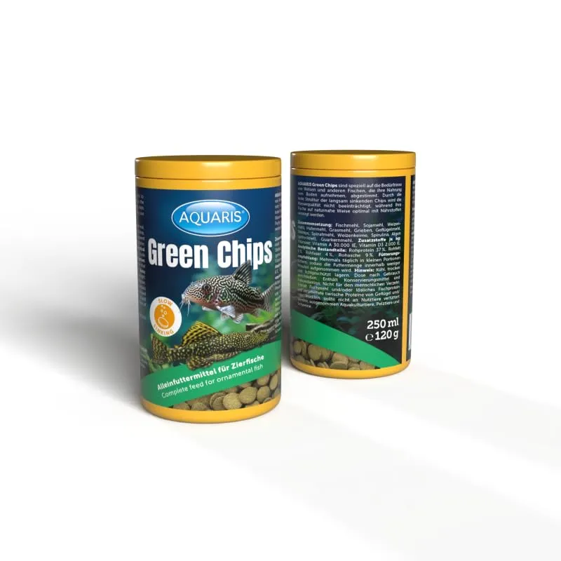 AQUARIS Green Chips Welsfutter 120 g mit Spirulina