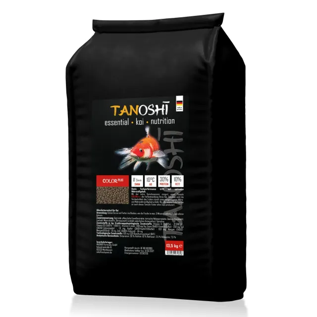 Tanoshi Color Plus 3mm Koifutter 13,5 kg mit Astaxanthin