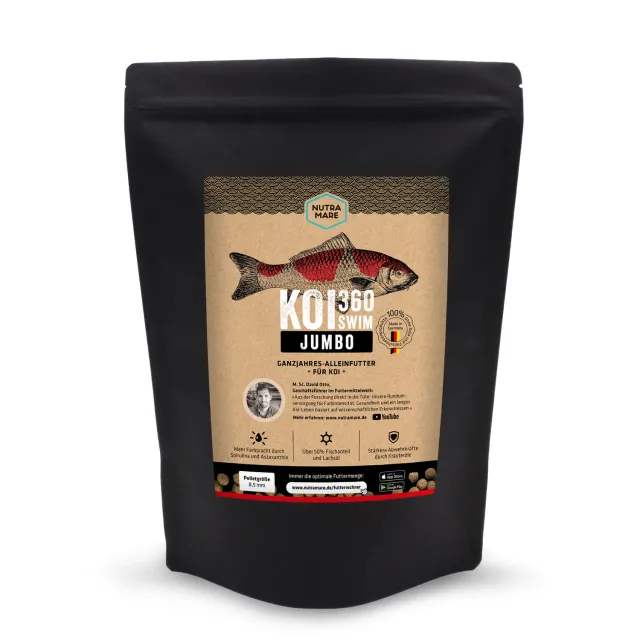 Nutramare Koi360 Jumbo Swim Koifutter 8 mm Schwimmfutter