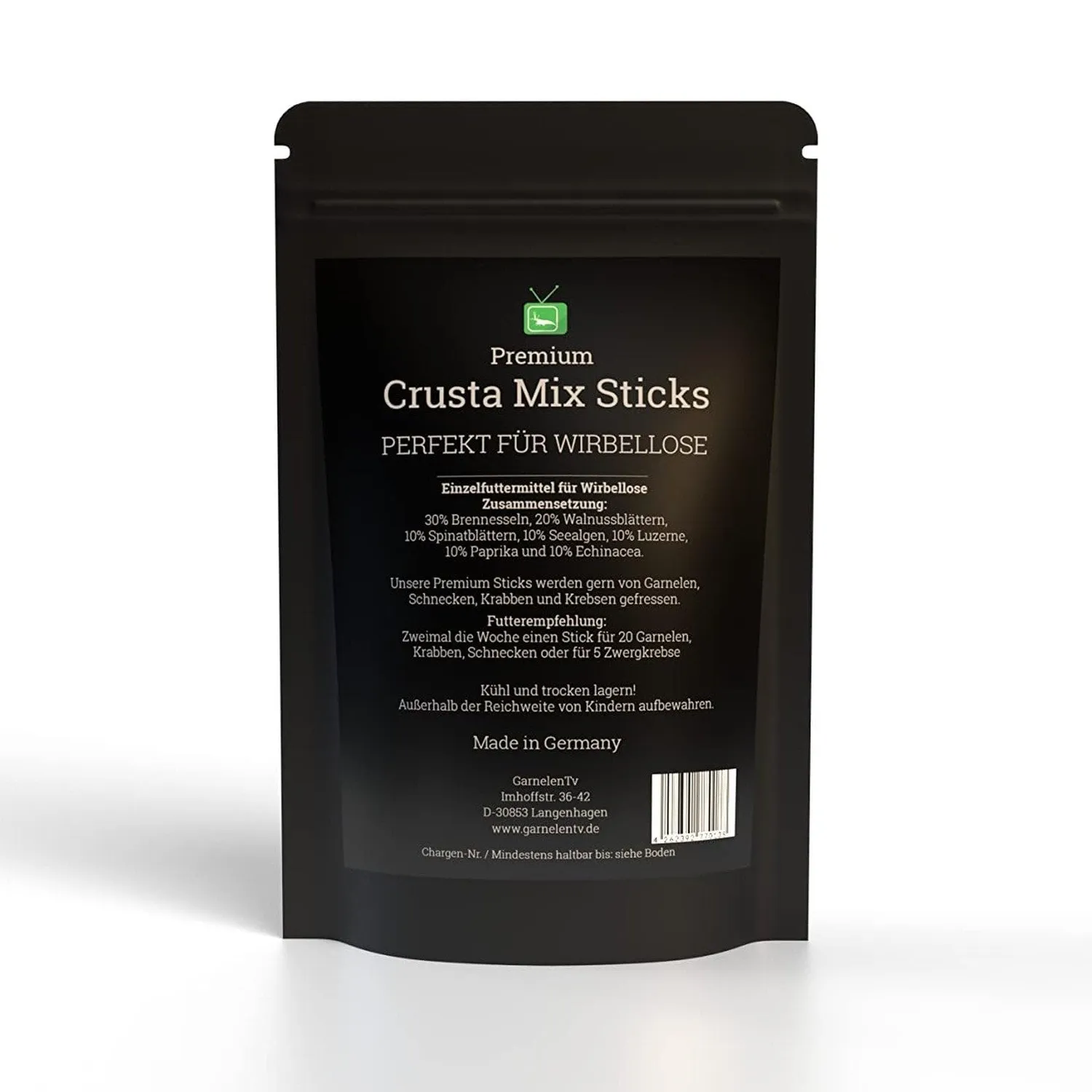 GarnelenTv Crusta Mix Sticks Garnelenfutter 50g Pflanzlich
