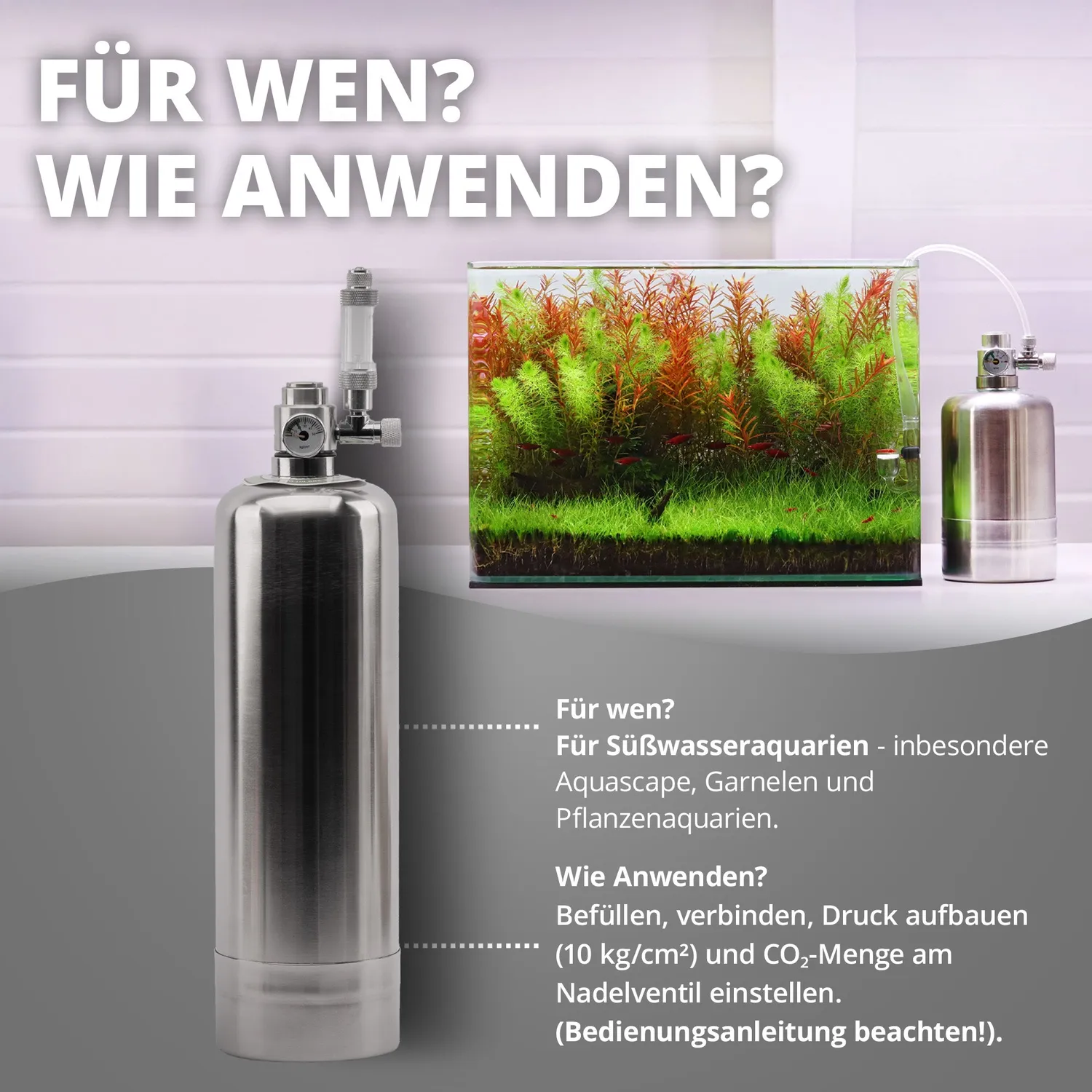 NatureHolic CO2 Generator Starter Set 1 Liter Nadelventil