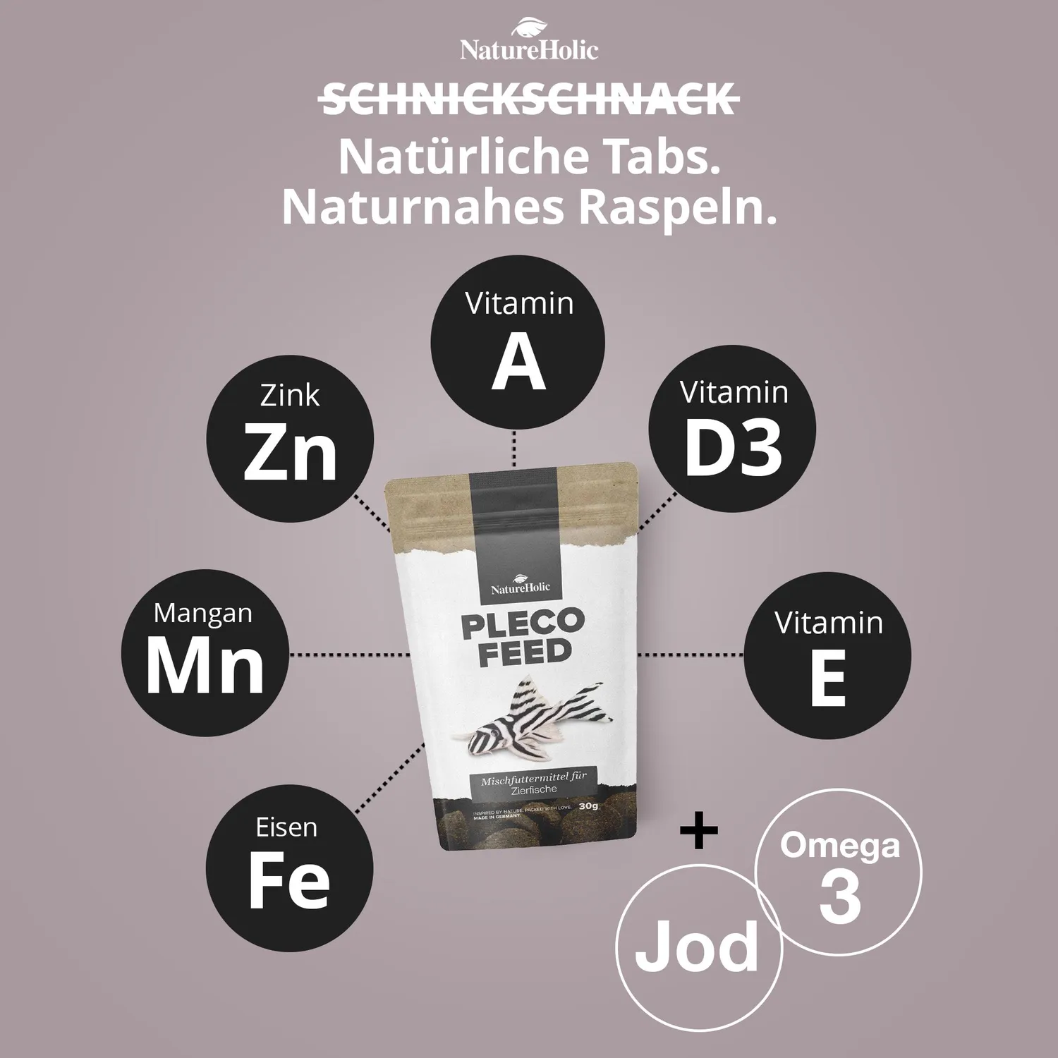 NatureHolic Welsfeed Welstabs 30g Welsfutter proteinreich