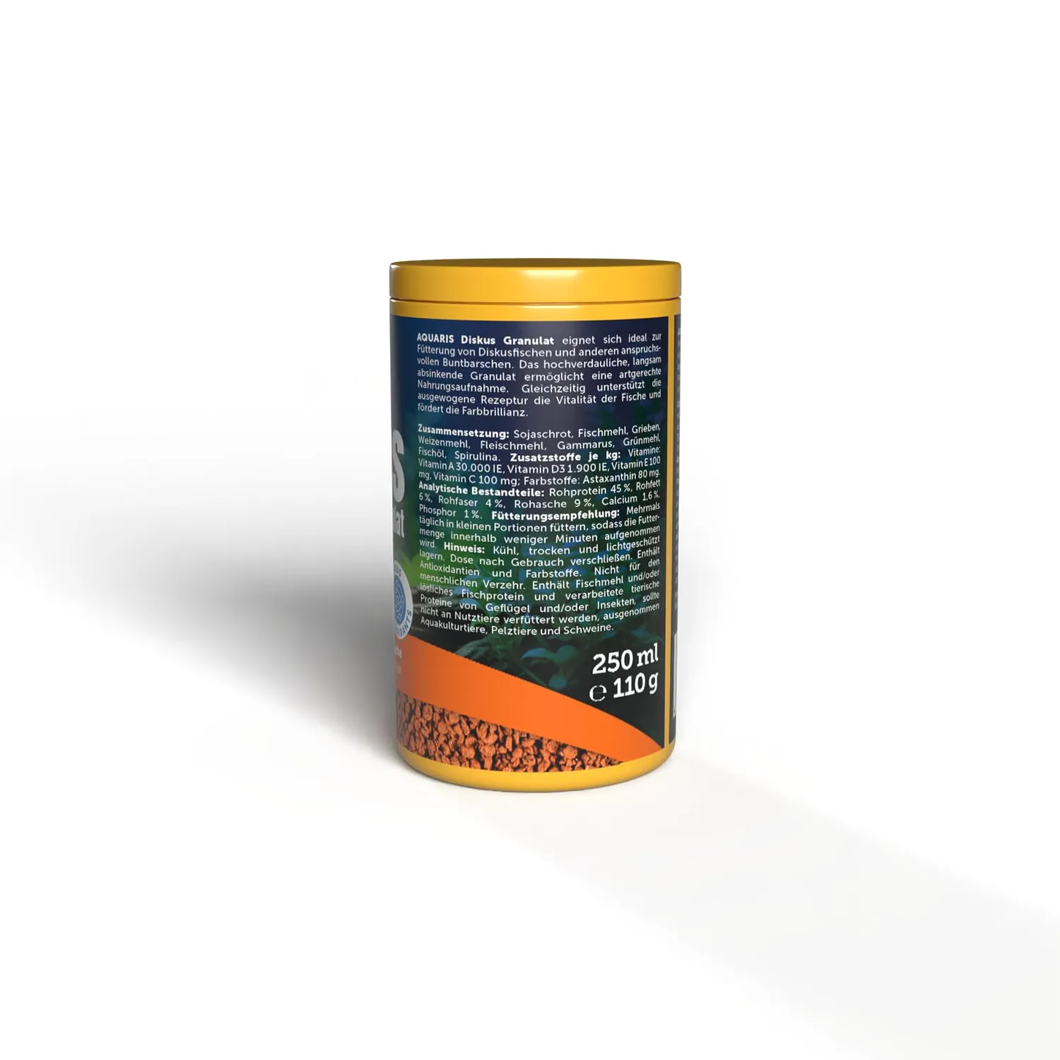 Aquaris Diskus Granulat Fischfutter 250 ml 110 g farbverstärkend