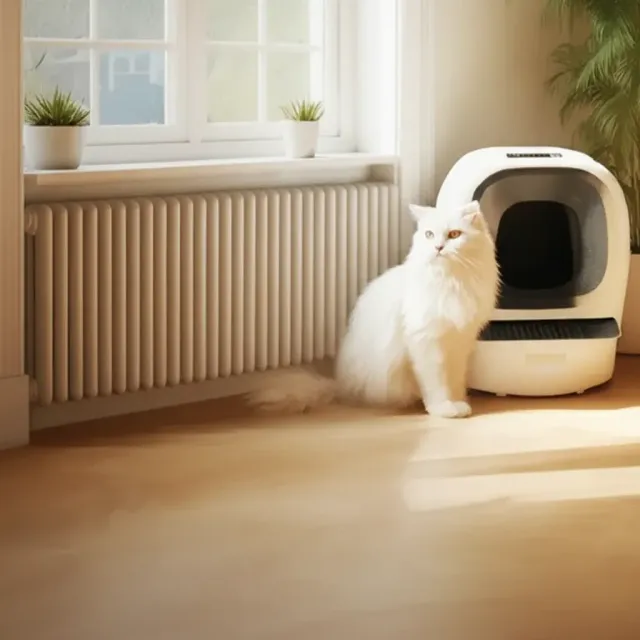 Closer Pets Cat Mate Katzentoilette selbstreinigend App weiß