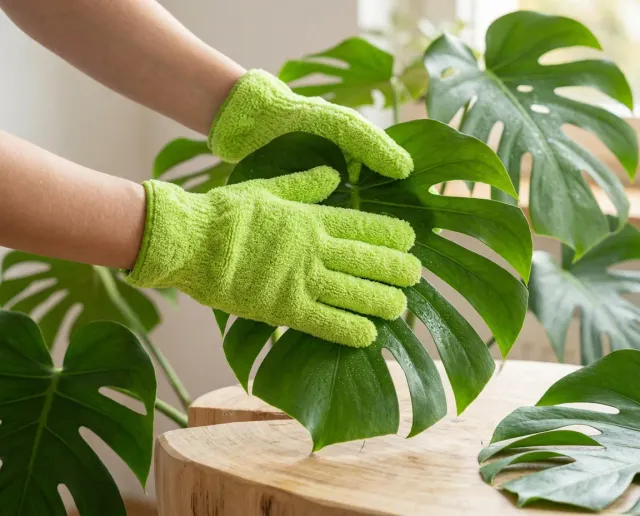 NatureHolic LeafGloves Mikrofaser Pflegehandschuhe Zimmerpflanzen