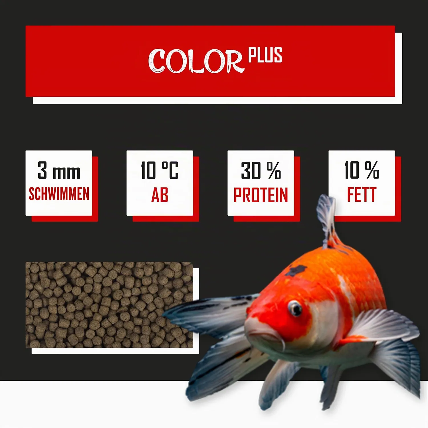 Tanoshi Color Plus Koifutter 5 kg 3 mm Spirulina schwimmend