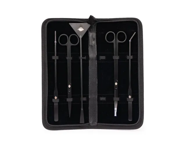 NatureHolic Aquascaping Set Black Werkzeug-Set 5-teilig Edelstahl