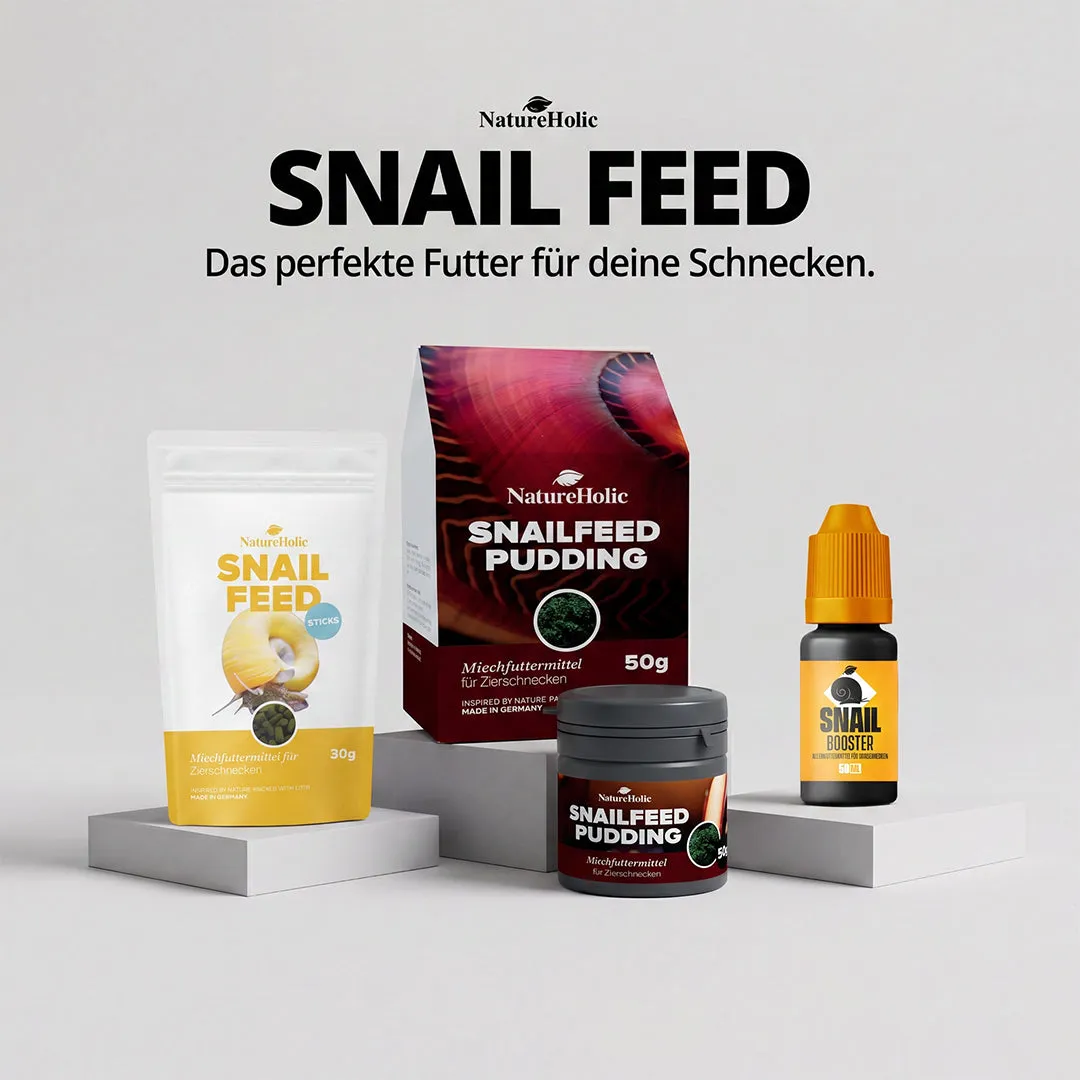 NatureHolic Schneckenfeed Pudding Schneckenfutter 50g Aufwuchs