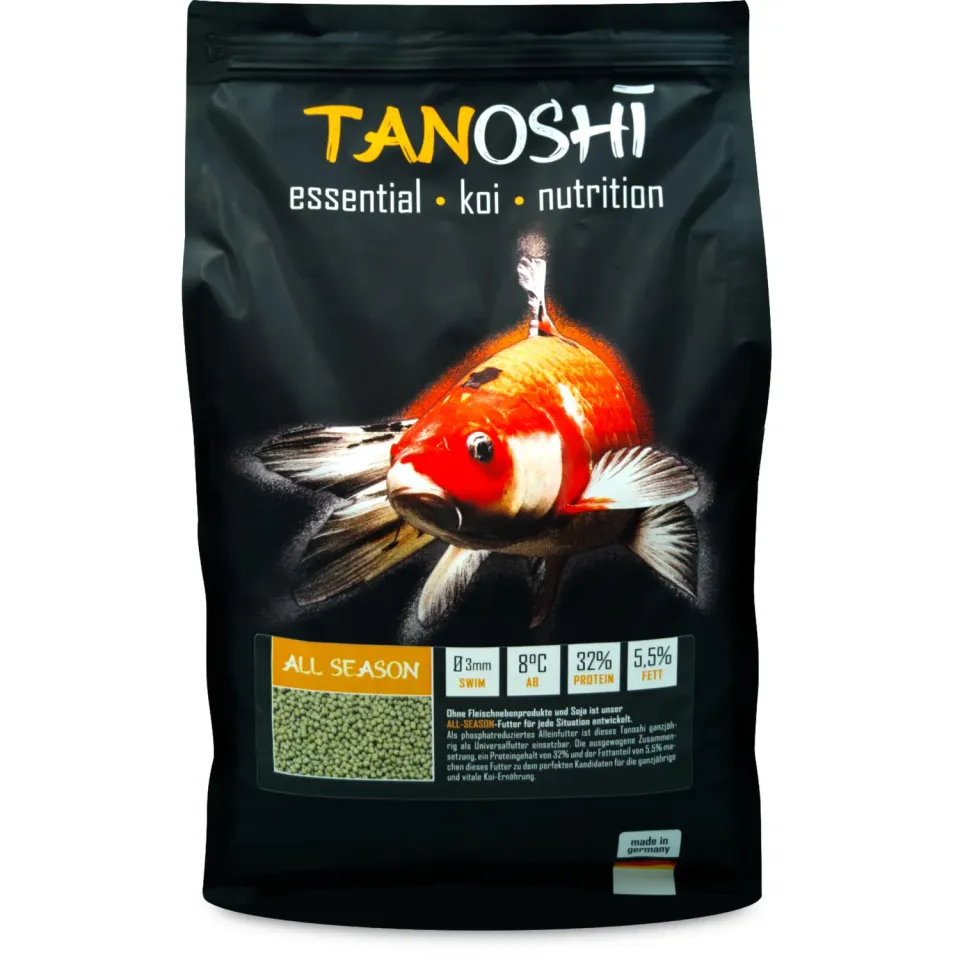 Tanoshi All Season Koifutter 5 kg 3 mm Jungkoi Lachsöl