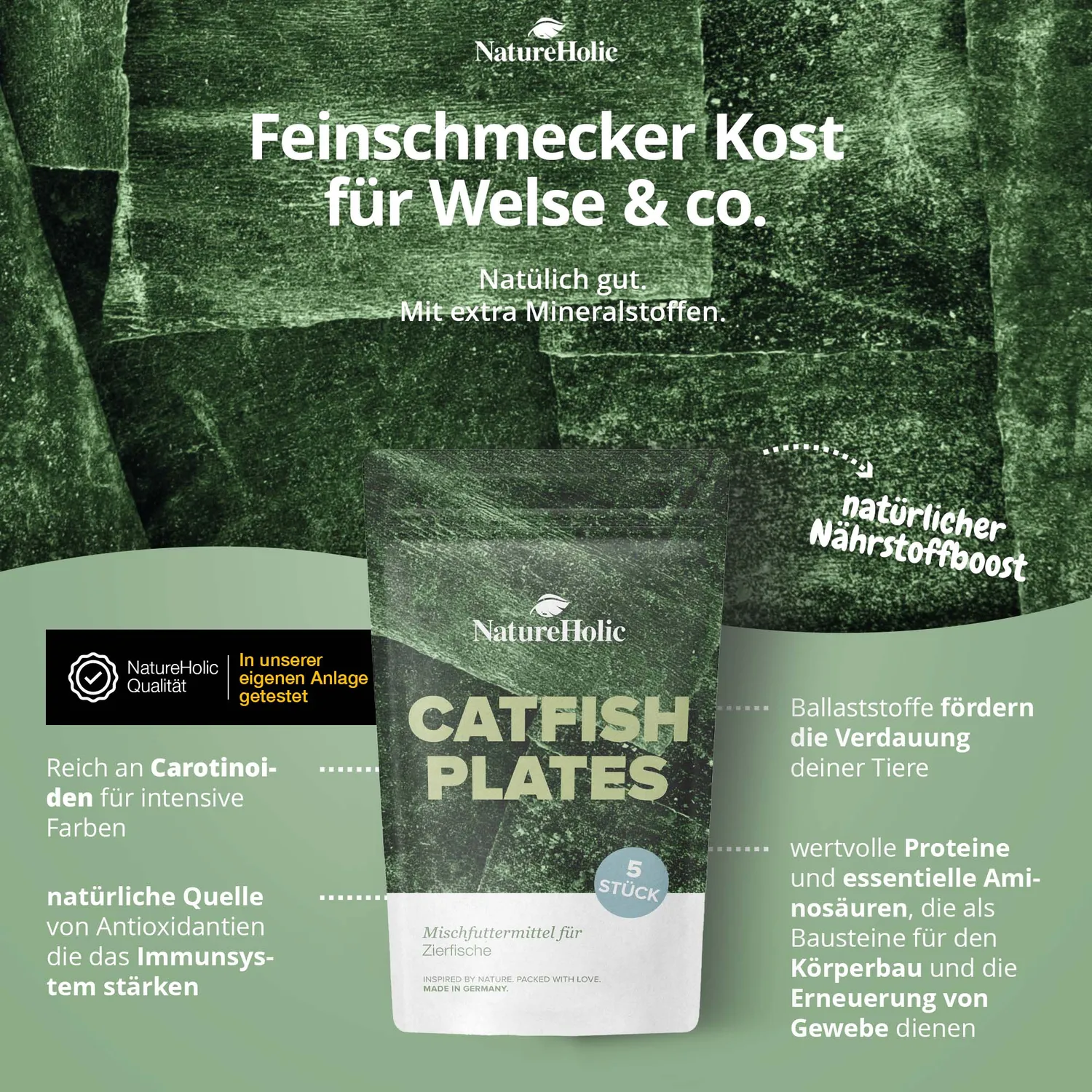 NatureHolic CatfishPlates Algentafeln 5 Stk Ballaststoffe