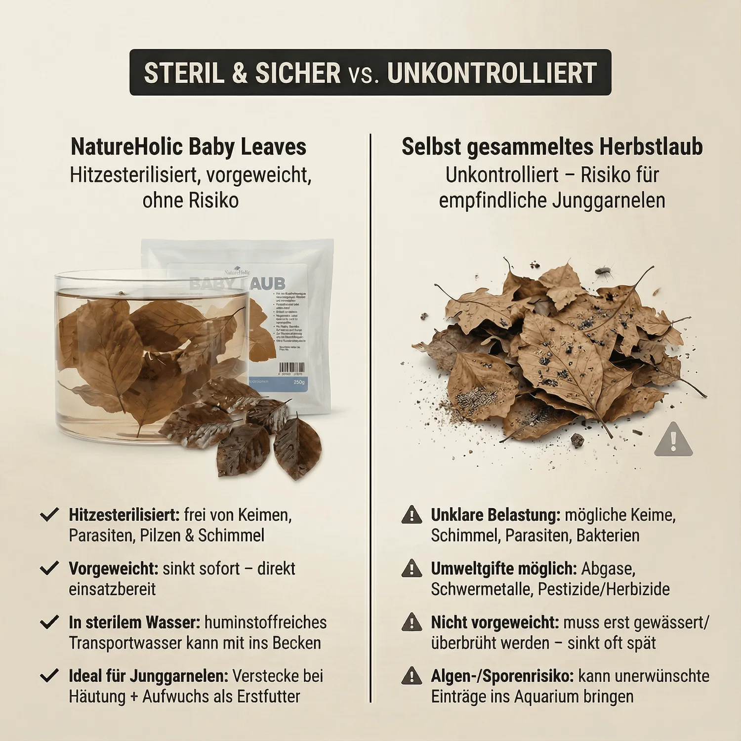 NatureHolic Baby Leaves Garnelenlaub steril 100 g