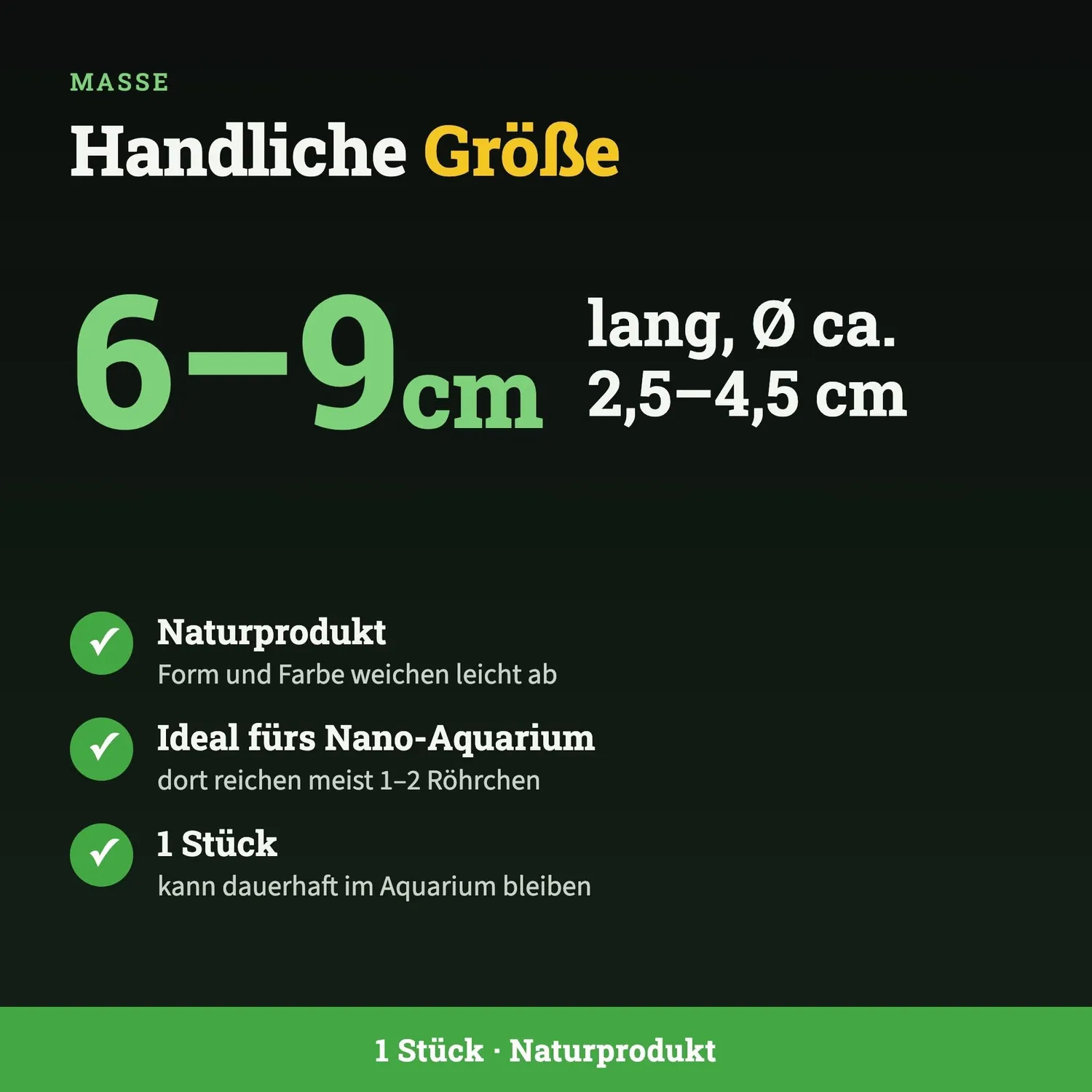 GarnelenTv Bambusröhrchen Versteck Deko 6-9cm Natur