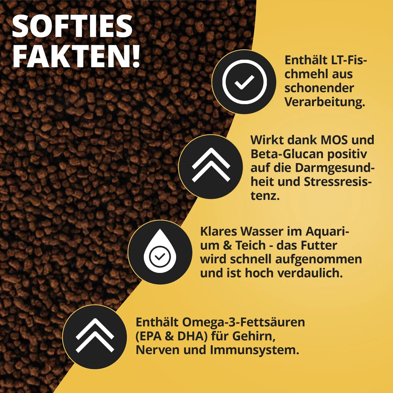NatureHolic Goldfish Softies Goldfischfutter 130g schwimmend