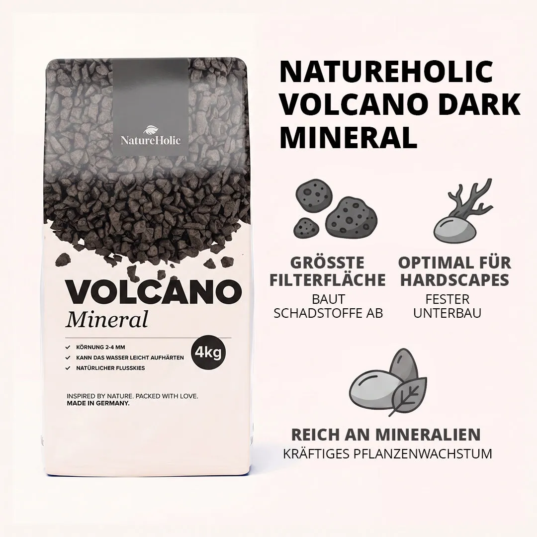 NatureHolic Volcano Dark Mineral Bodengrund 4 kg schwarz