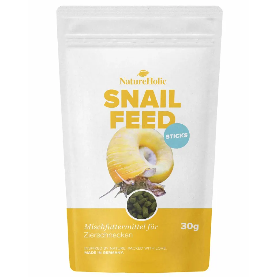 NatureHolic Snailfeed Schneckenfeed Sticks Schneckenfutter 30g Aufwuchs