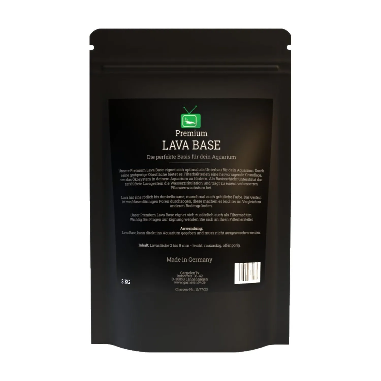 GarnelenTv Lava Base Lavagestein 3 kg 2-8 mm Unterbau