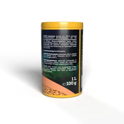 Aquaris Gammarus Fischfutter 100 g getrocknete Bachflohkrebse