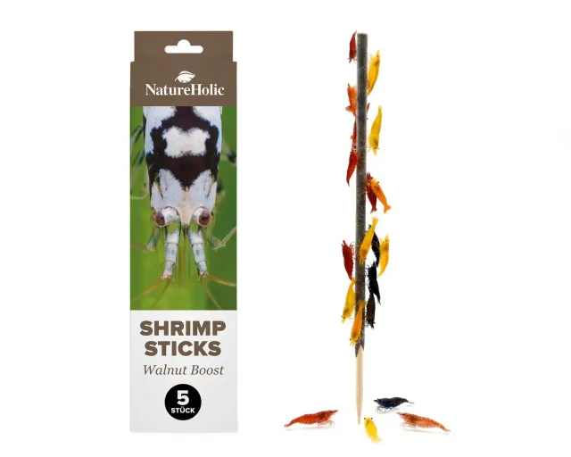 NatureHolic Walnut Boost Garnelen Lollies 5 Stück Walnuss