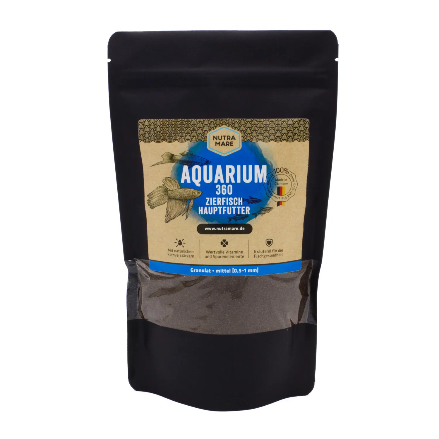 Nutramare Aquarium360 Zierfisch-Hauptfutter Granulat 250ml