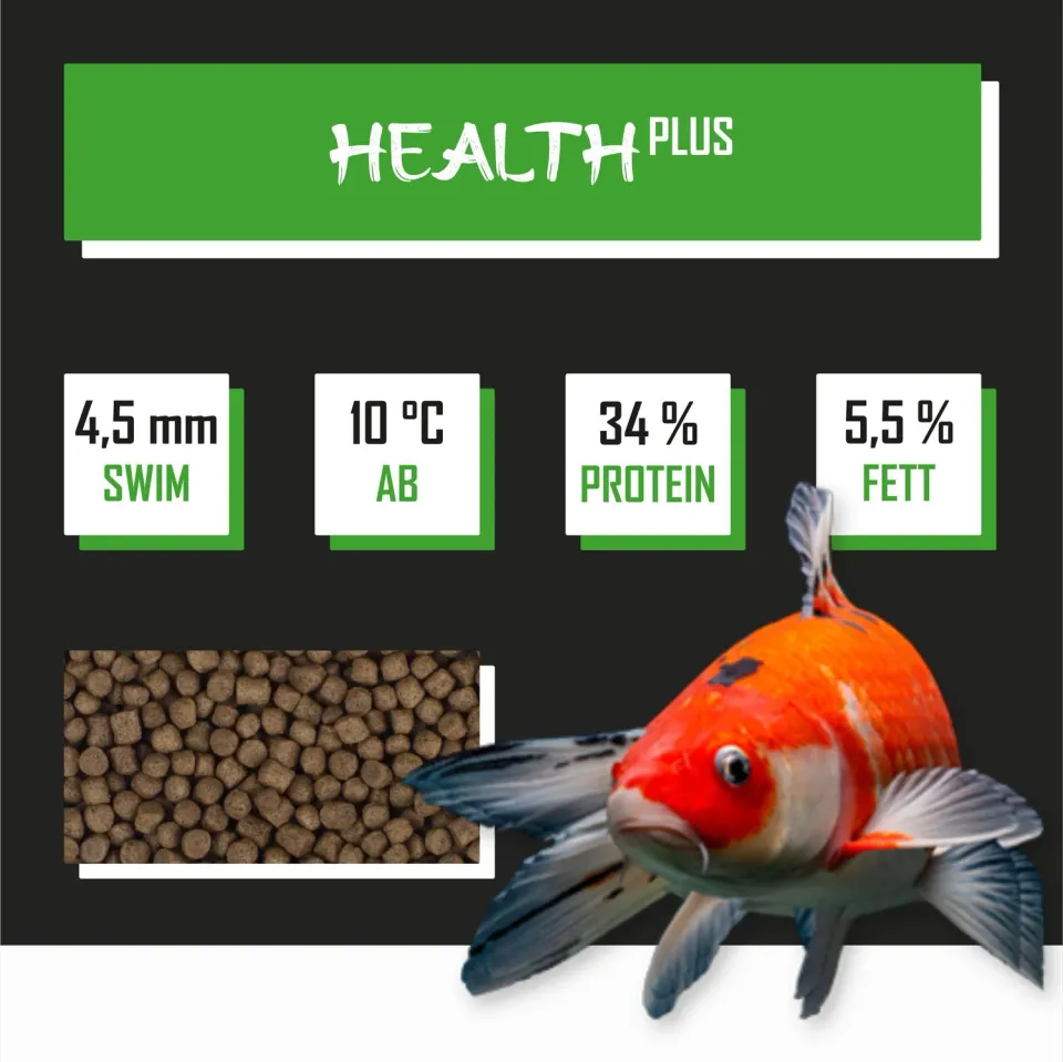 Tanoshi Health Plus Koifutter 15 kg 4,5 mm schwimmend