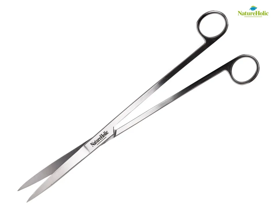 NatureHolic Scaping Pflanzenschere gebogen 30cm Edelstahl