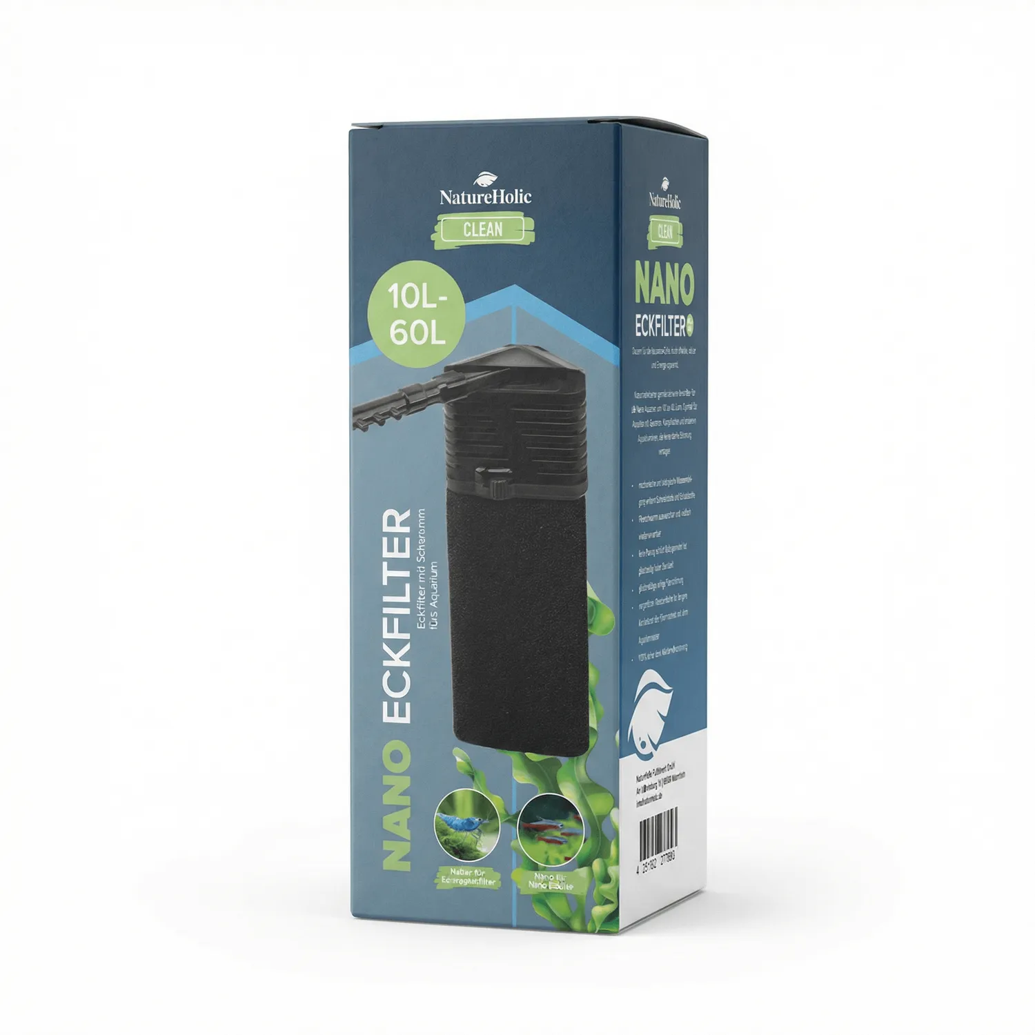 NatureHolic Nano Eckfilter Innenfilter 10-60 Liter babysicher