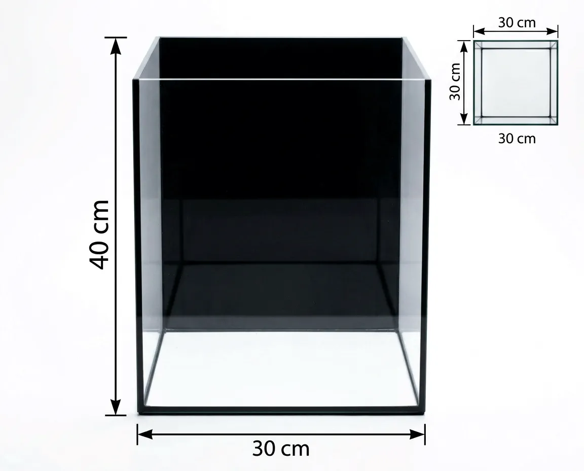 NatureHolic Black Wall 35L Aquarium mit schwarzer Rückwand