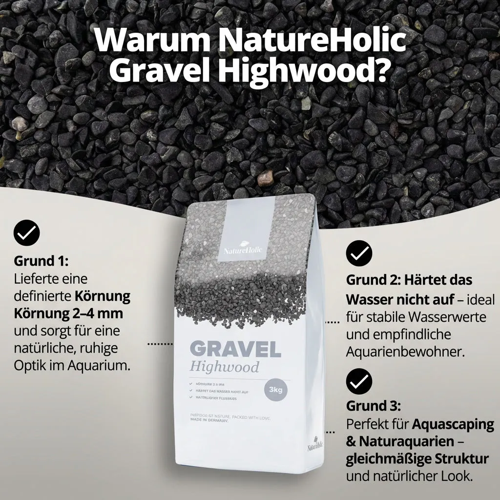 NatureHolic Naturkies Highwood River Aquariumkies 3 kg wasserneutral