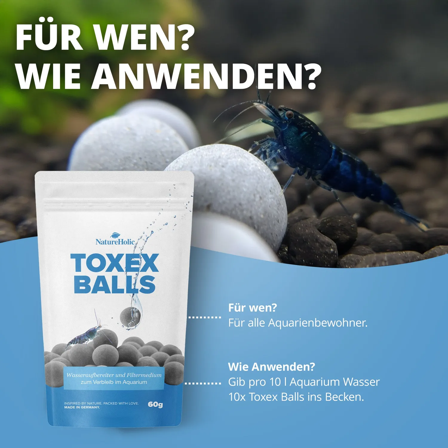 NatureHolic ToxEx Balls Wasseraufbereiter 60g Mineralien