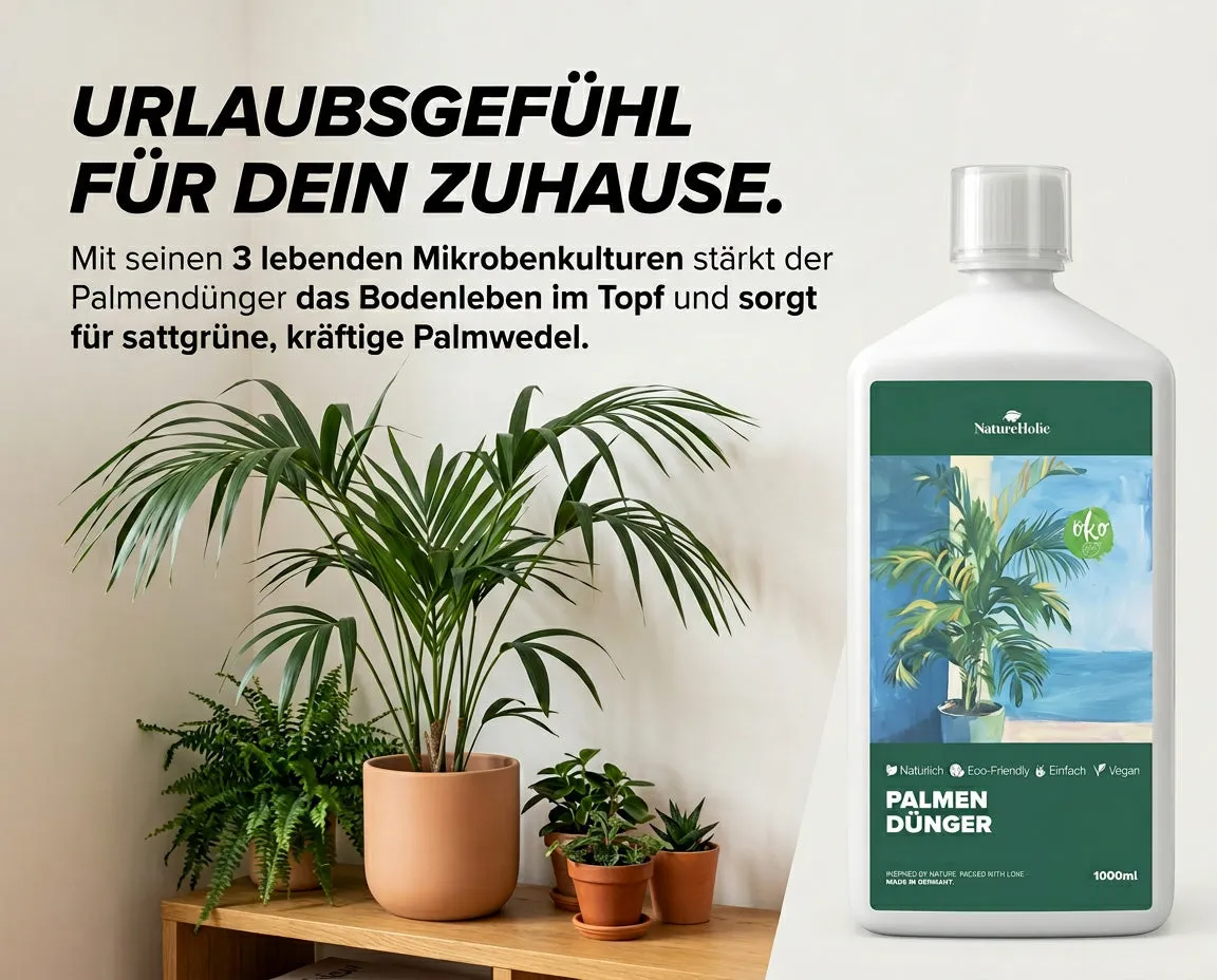 NatureHolic Palmendünger Flüssigdünger 1000 ml vegan