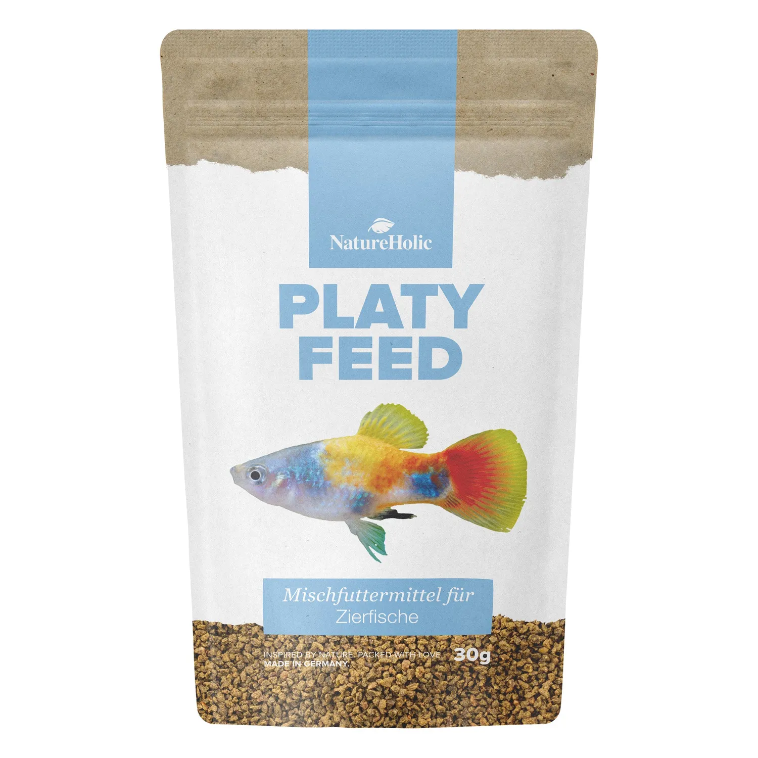 NatureHolic PlatyFeed Fischfutter 30 g Granulat ColorBooster